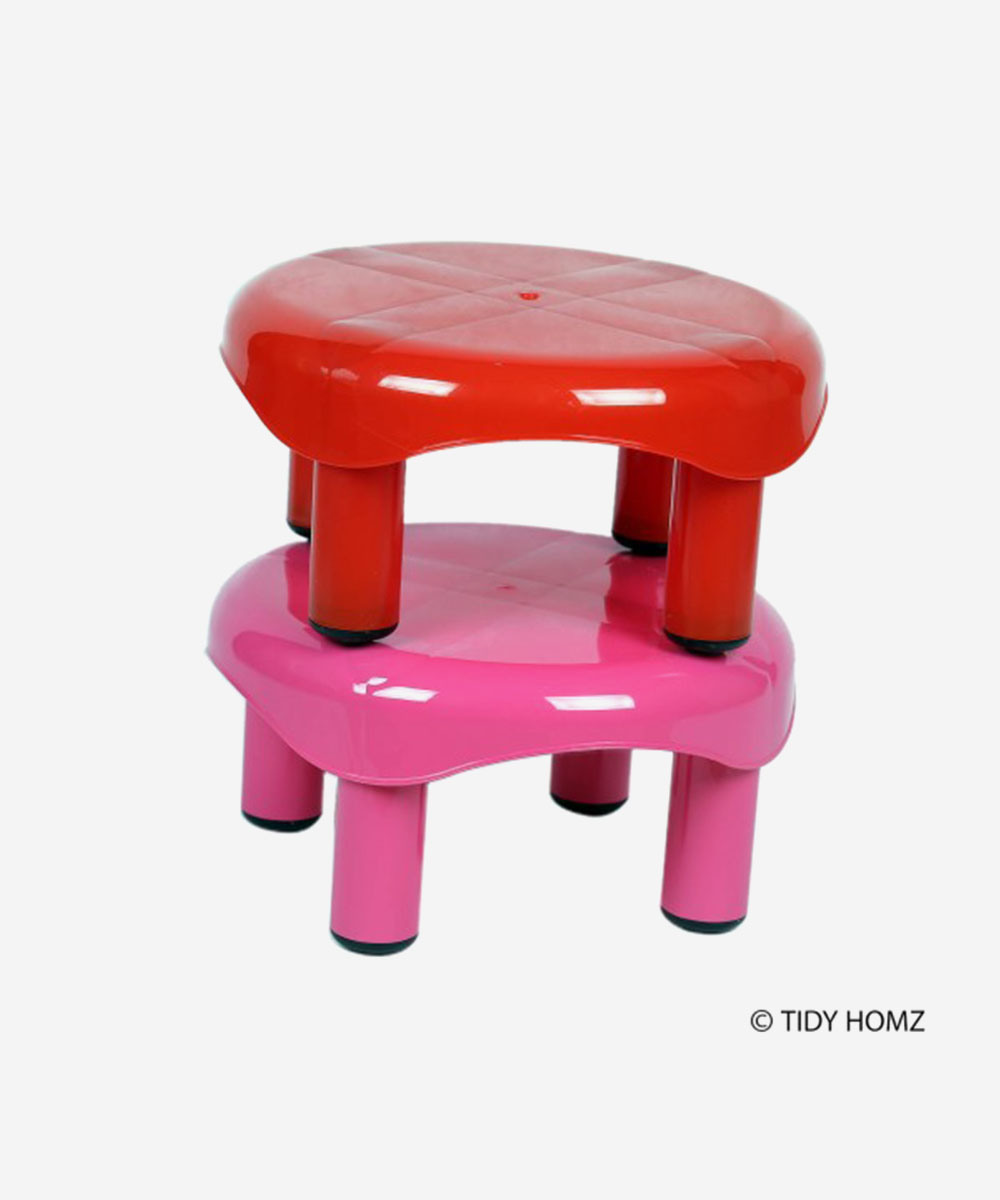 Patla Stool - Set of 2(Red and Pink)