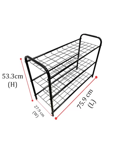 Purus Shoe Rack - Black-4 Purus Shoe Rack - Black