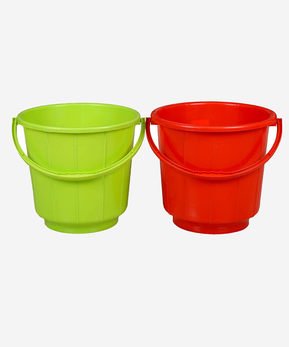 Bucket 16 Ltrs. Red & Green - (Set of 2)