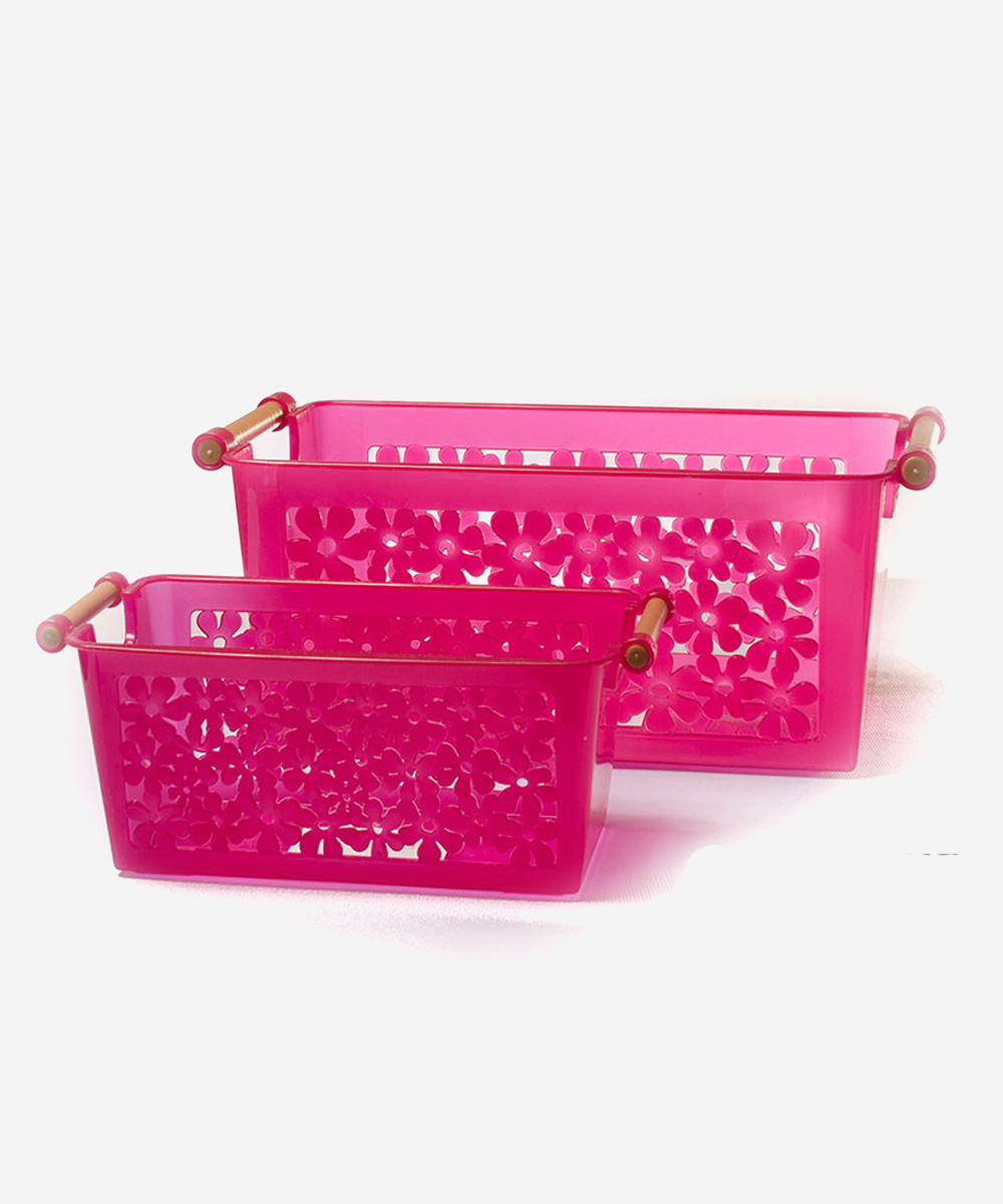 Congo Utility Basket (Set of 2)- Hot Pink