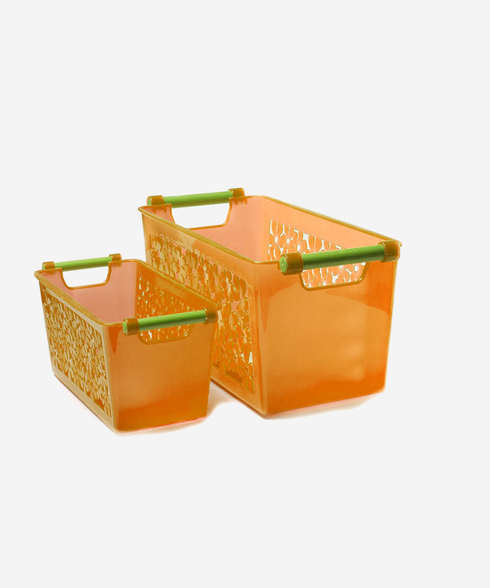 Congo Utility Basket (Set of 2)- Orange
