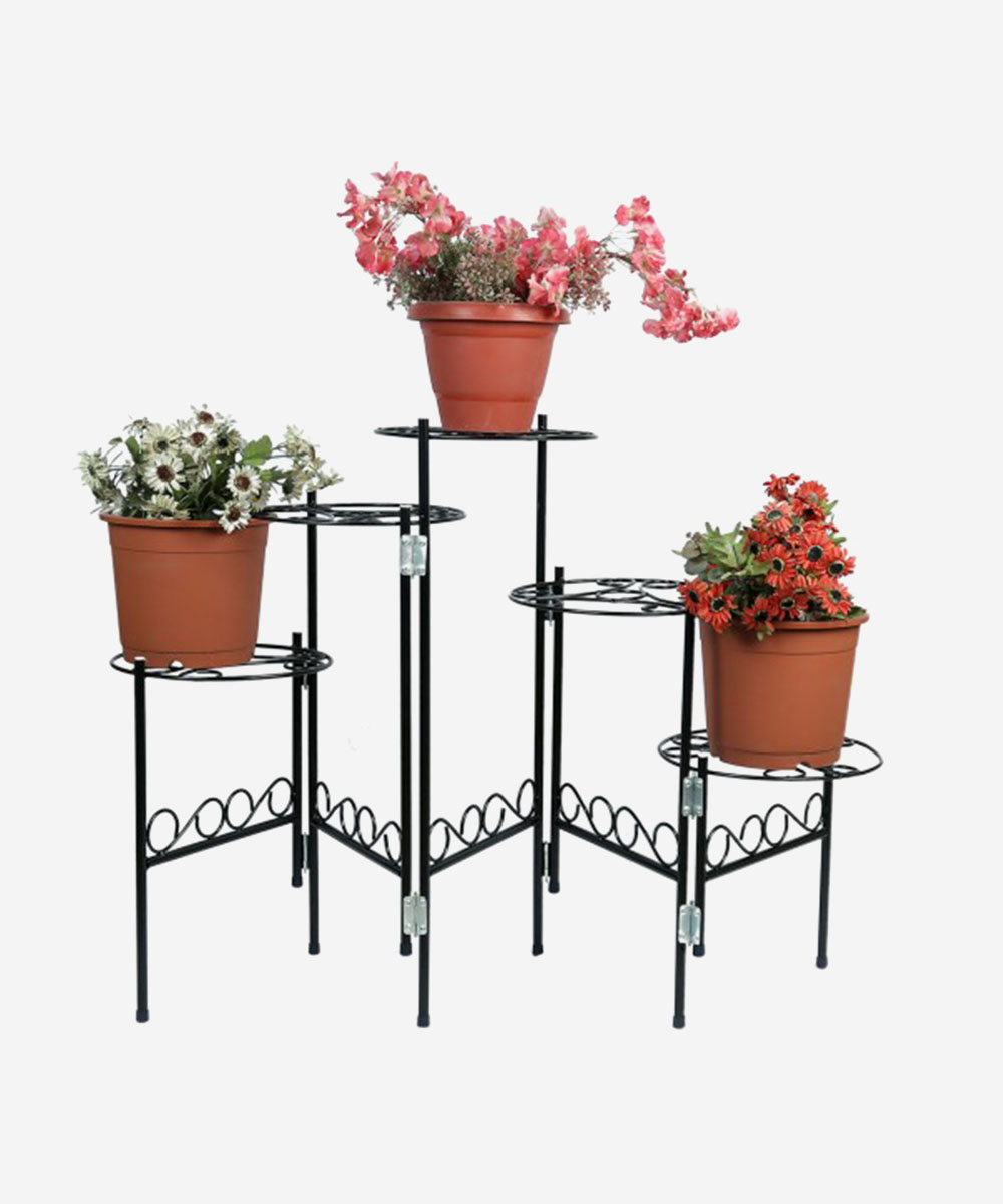 James Folding Planter Stand Small - Black