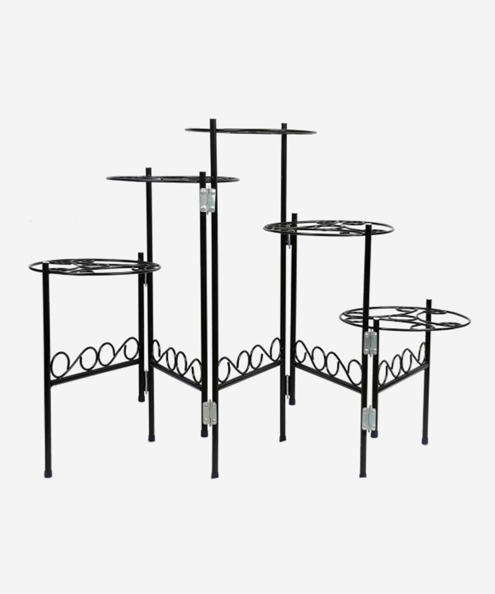 James Folding Planter Stand Small - Black