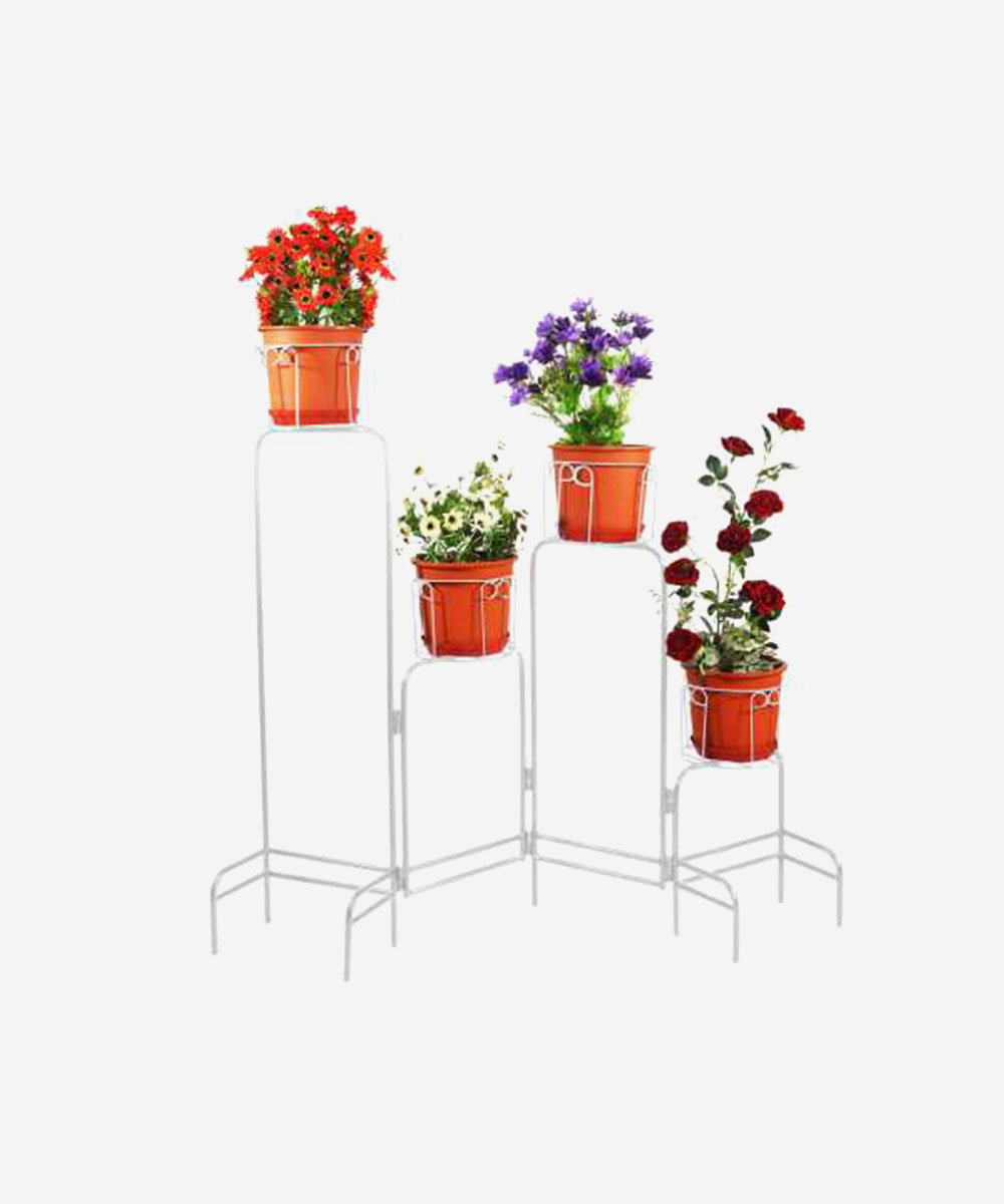 James Folding Planter Stand - White