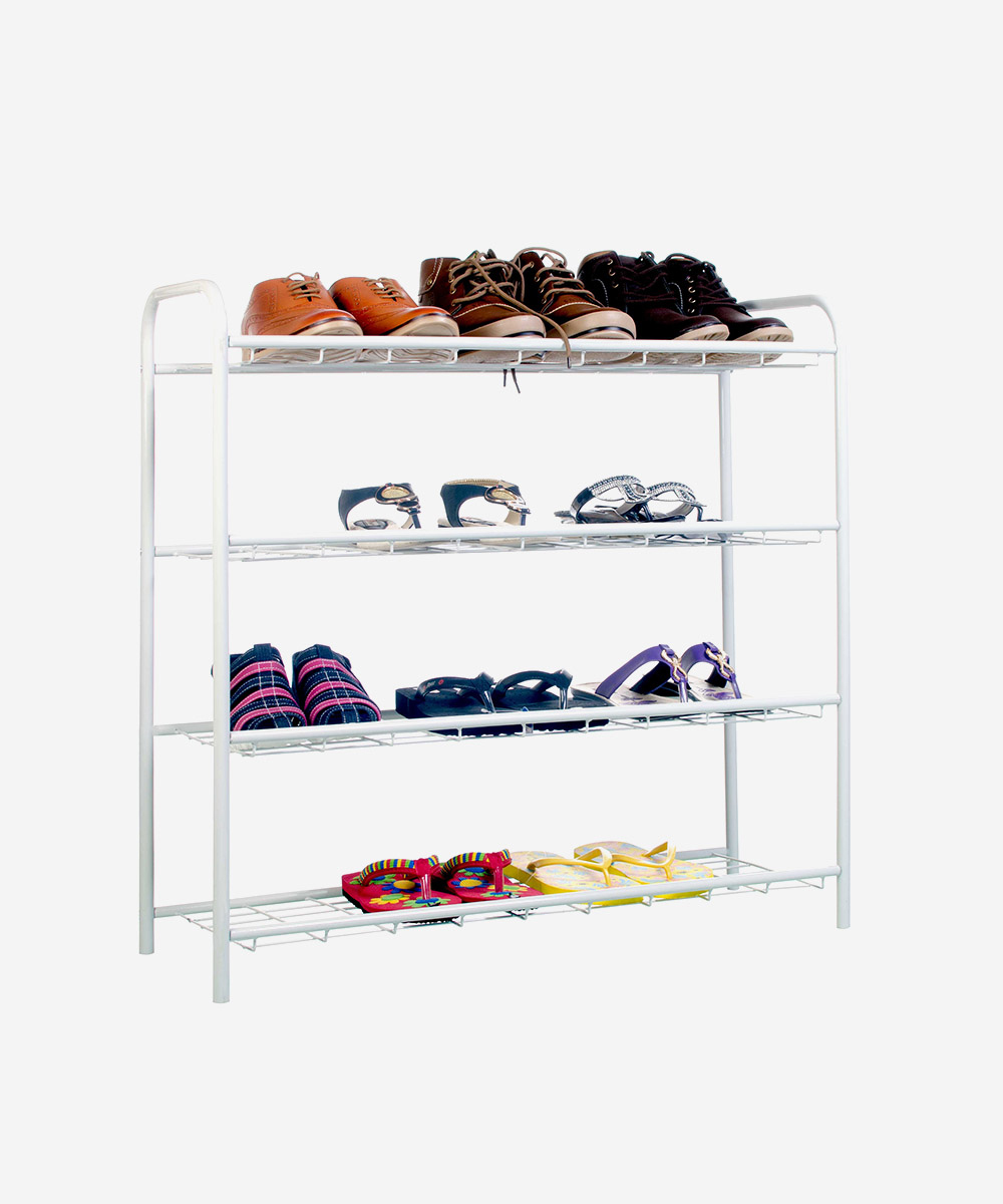 Montone Shoe Rack White TidyHomz