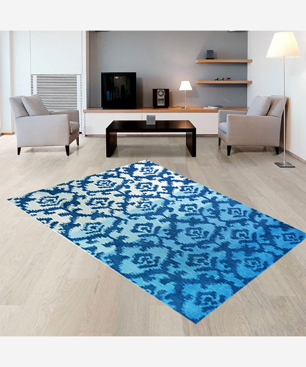 Nile Carpet - Blue/Ivory
