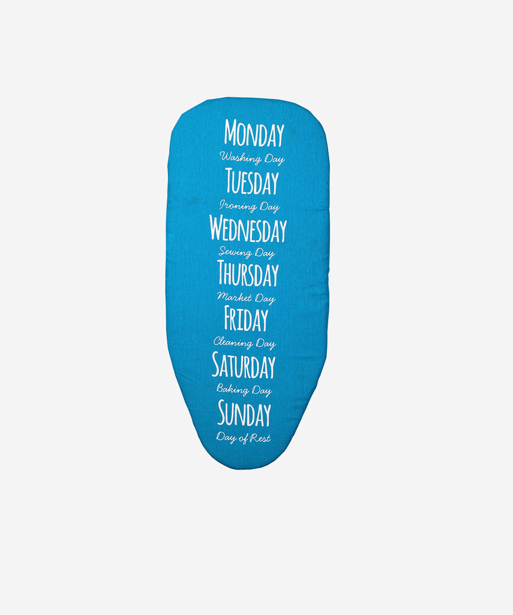 Table Top Ironing Board Cover With Felt -Days of Week Design(Small)