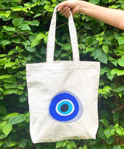 The Evil Eye Tote - Beige 1