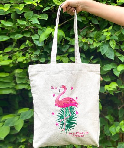 The Flamingo Tote- Beige 1