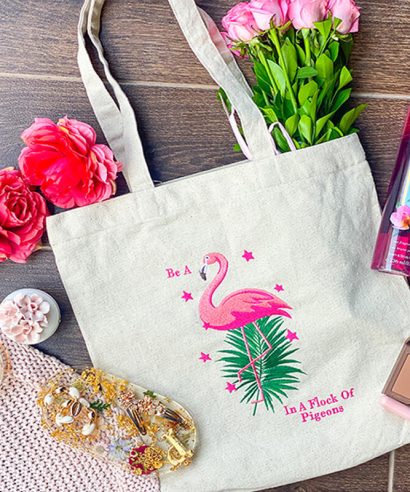 The Flamingo Tote- Beige 2