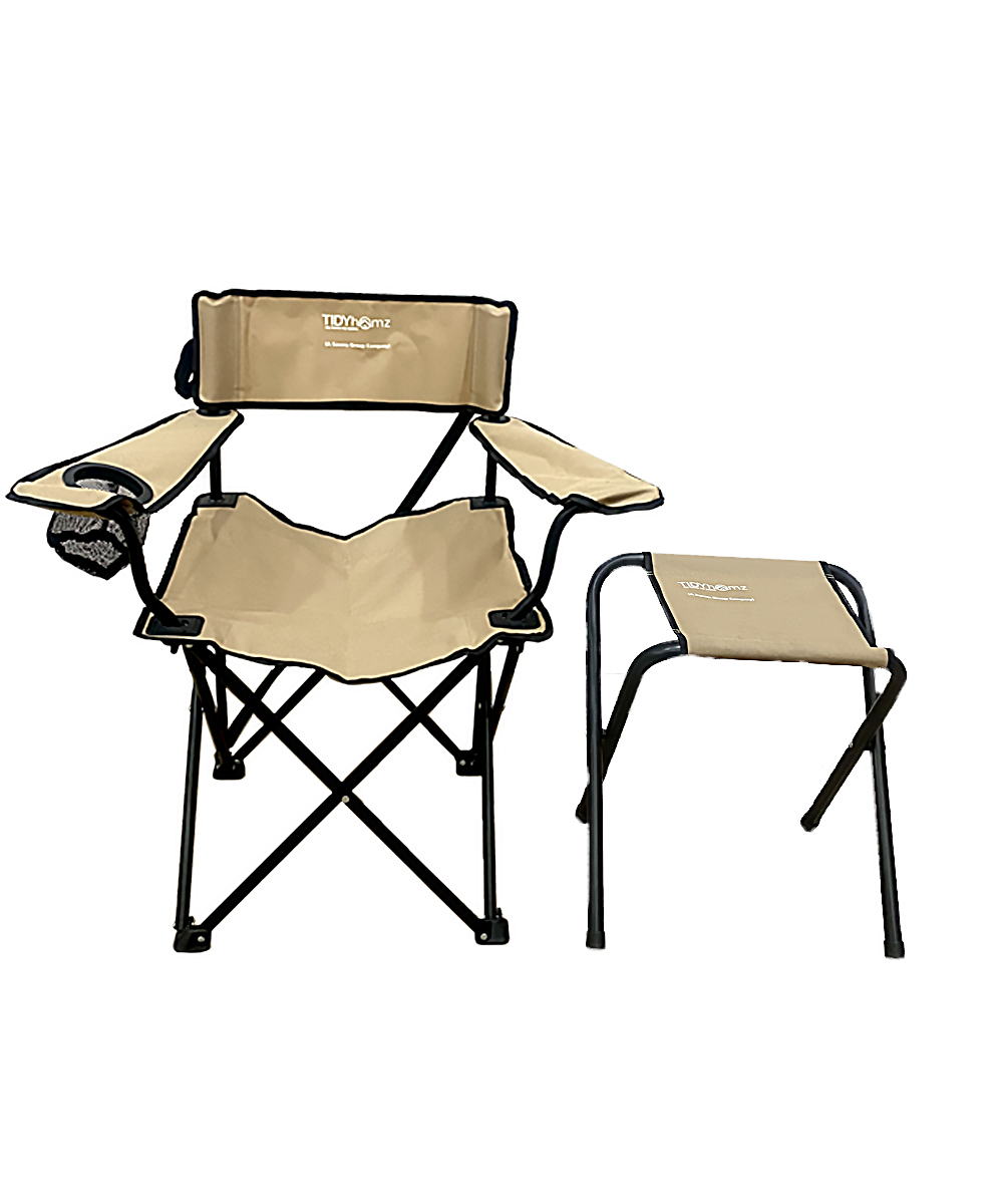 Camping Chair With Stool TidyHomz
