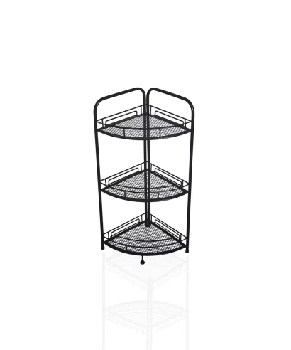 Sturdy storage unit holding books and plants in corridor or balcony