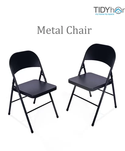 Foldable metal chair for students, home office, and conference use