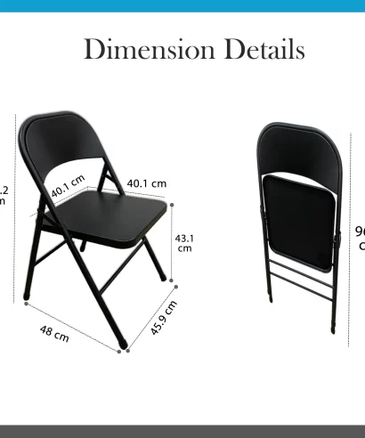 Powder-coated steel frame of foldable chair