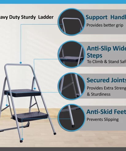 Mekong 2 Step Ladder Black-3 Mekong 2 Step Ladder Black