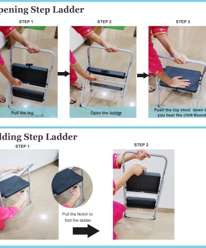 Mekong 2 Step Ladder Black-info Mekong 2 Step Ladder Black