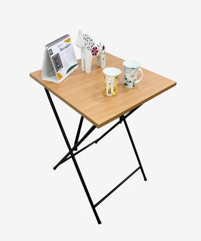 Foldable compact coffee table easy to store and transport