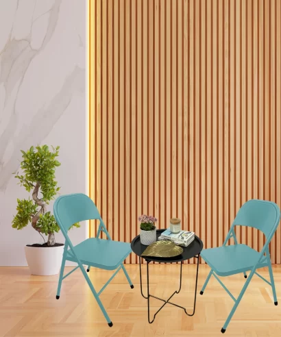 Linth Metal Chair (Set of 2) Textured Khaki