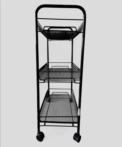 Kavik 3-Tier Multipurpose Metal Trolley-5 Kavik 3-Tier Multipurpose Metal Trolley