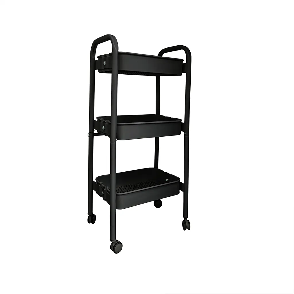 Dylan Multipurpose Trolley - 3 Tier Storage Rack With Wheel - 1 Dylan Multipurpose Trolley - 3 Tier Storage Rack With Wheel -1
